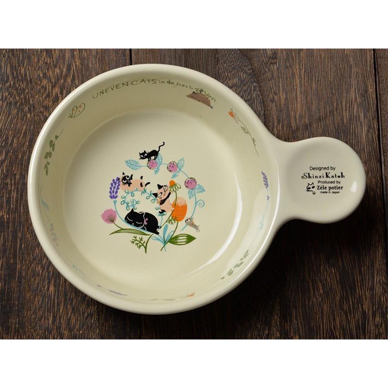 猫雑貨 SHINZI KATOHデザイン アニーブンキャッツ 陶器のグラタン皿