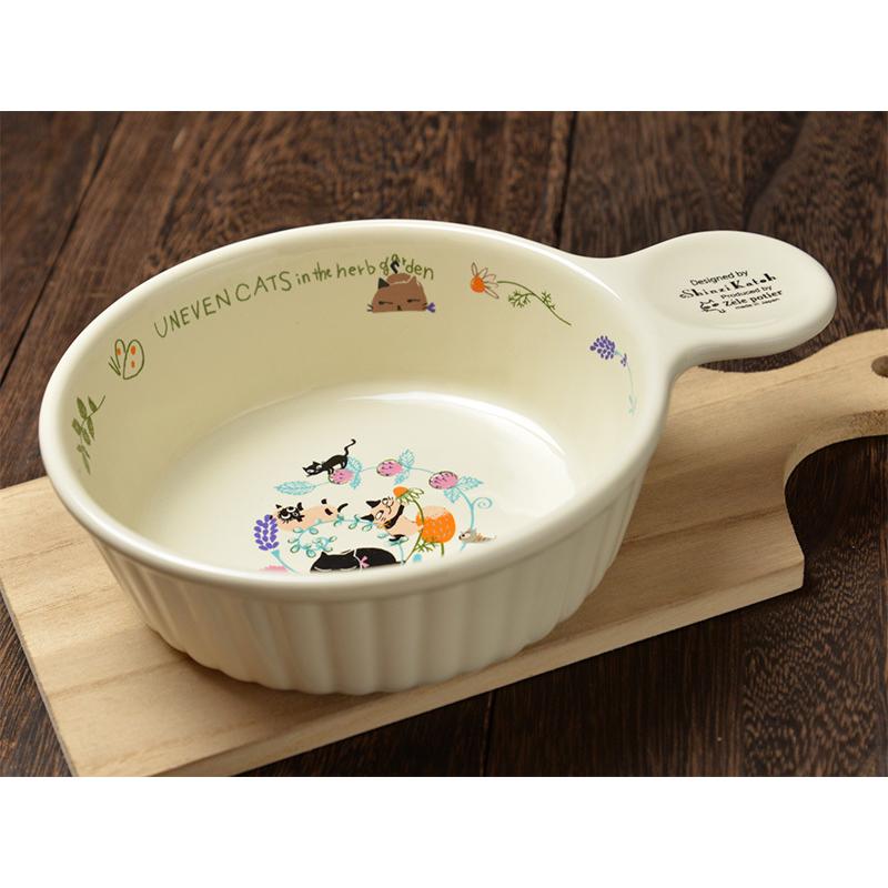 猫雑貨 SHINZI KATOHデザイン アニーブンキャッツ 陶器のグラタン皿