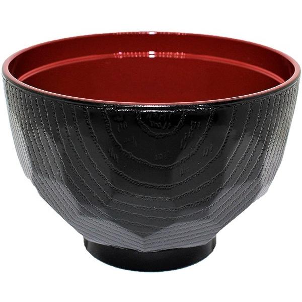 汁椀 KATU フタ付 亀甲 吸物椀 黒内朱 食洗機対応 : Tomorrow Life