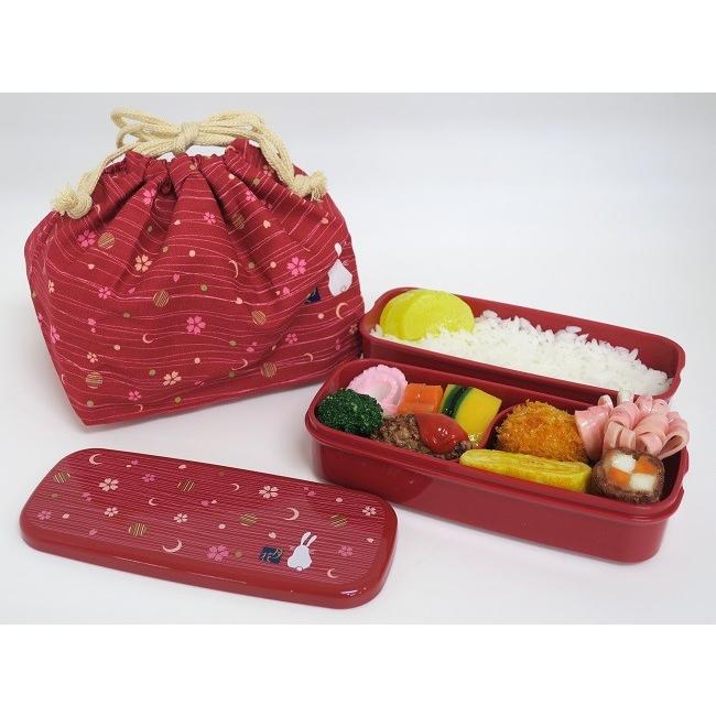 OSK（オーエスケー） お弁当箱 ランチボックス 2段 和柄 巾着袋付