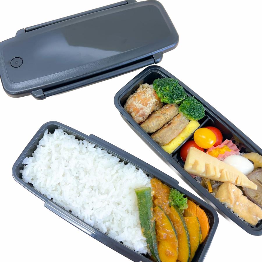 OSK（オーエスケー） フタをしたままレンジOK お弁当箱 仕切付 2段