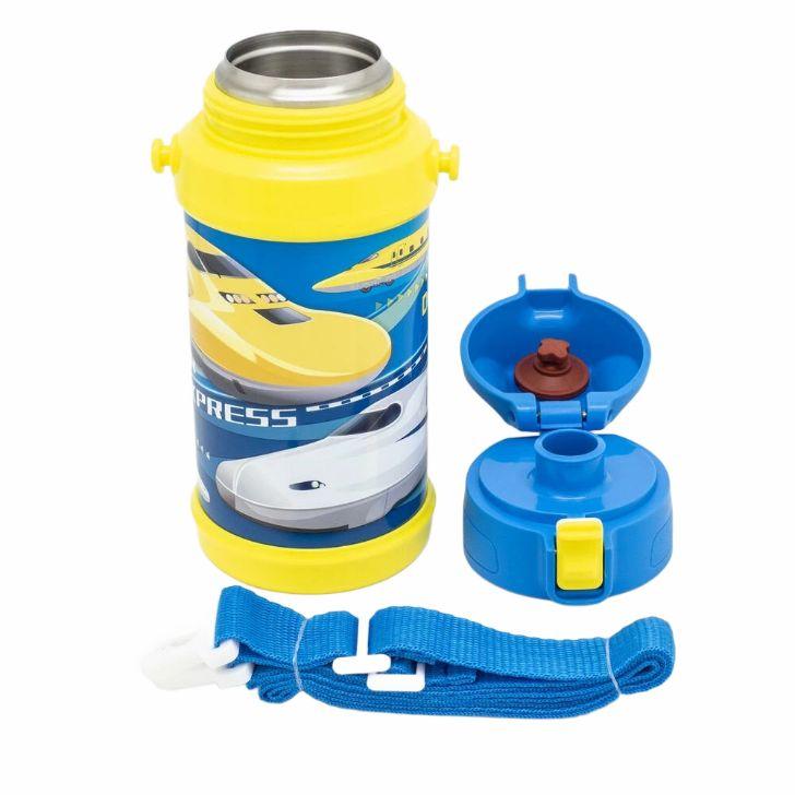 OSK（オーエスケー） 新幹線 水筒 600ml 保冷専用 ブルー 直飲み