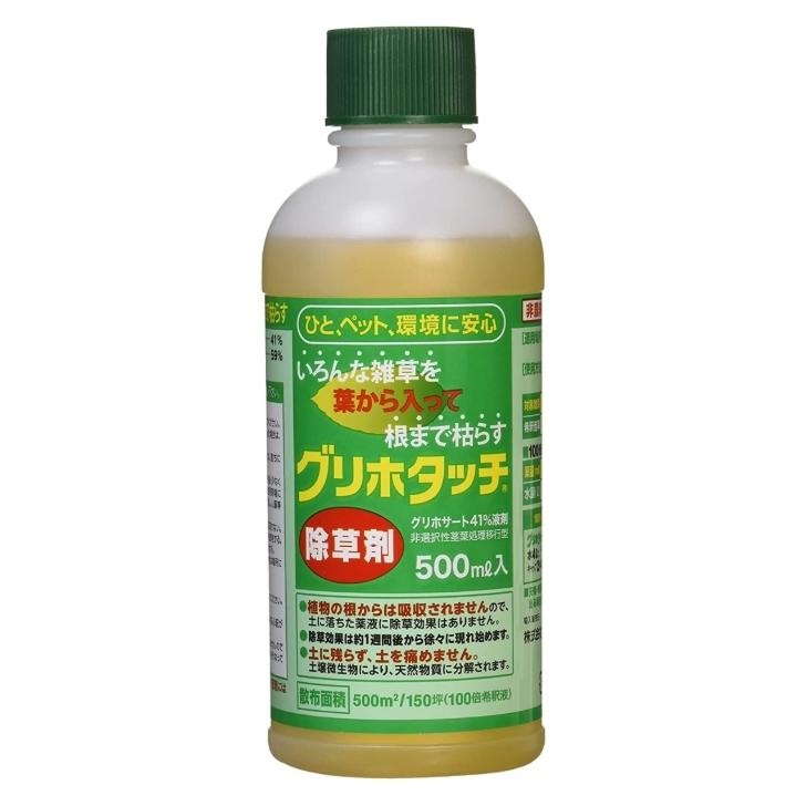 除草剤 ハート グリホタッチ 500ml 非農耕地用 原液 グリホサート41% 液剤 うすめて使う｜tomorrow-life