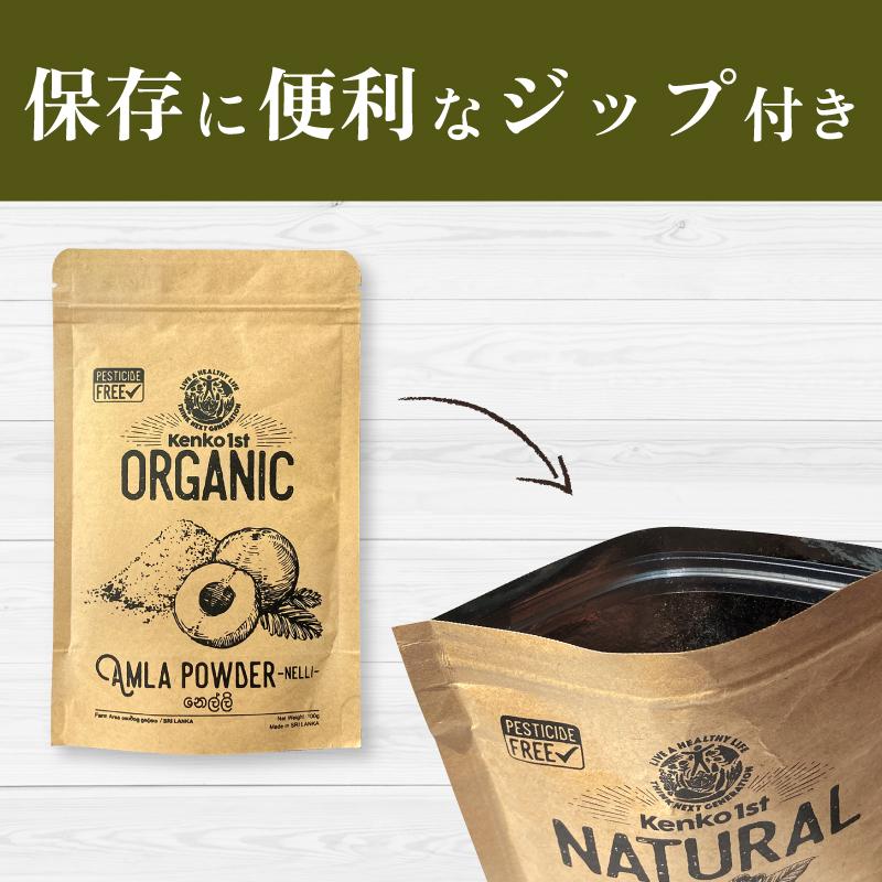 アムラパウダー 無添加 オーガニック 100g 有機 JAS認証 粉末 アムラ