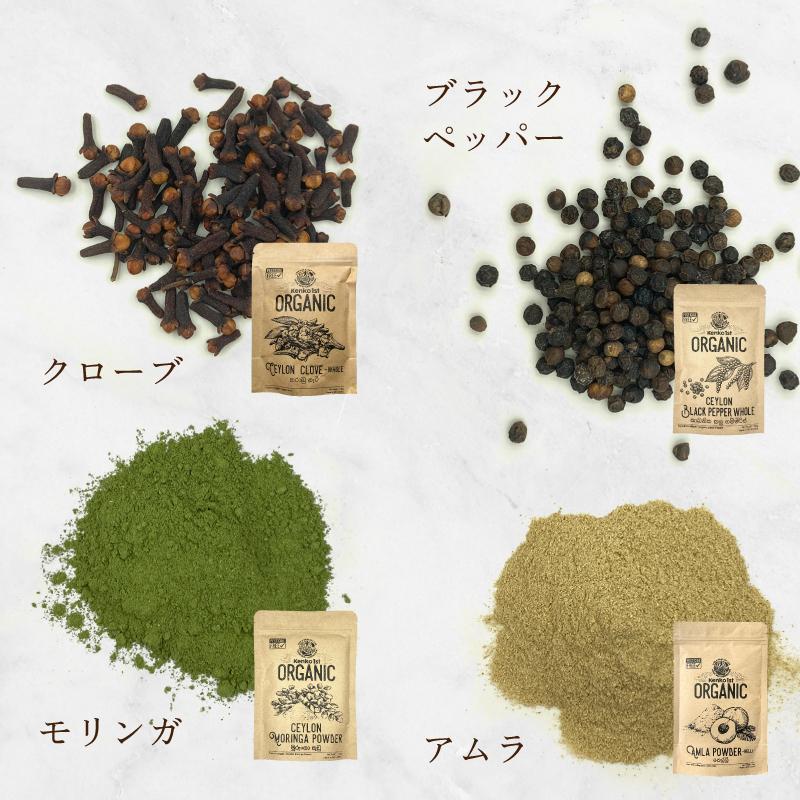 有機 スパイス セット ターメリック セイロンシナモン 生姜 セイロン