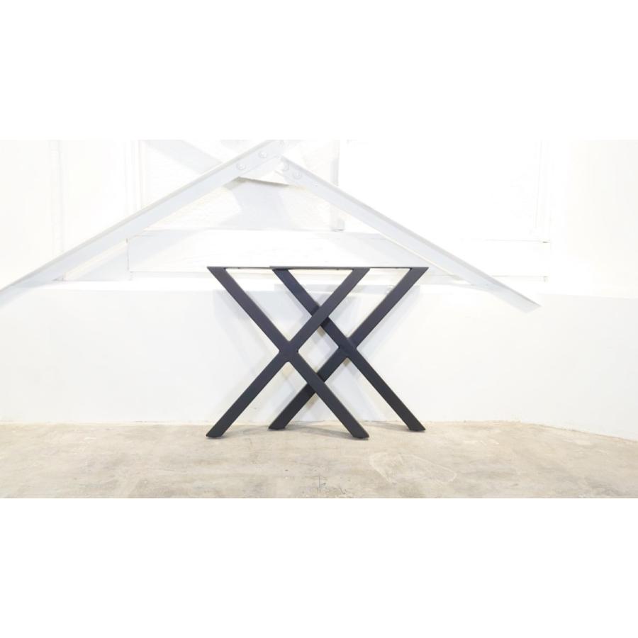 鉄脚 テーブル脚 DIY オーダー アイアン ブラック 黒 高さ67cm x X