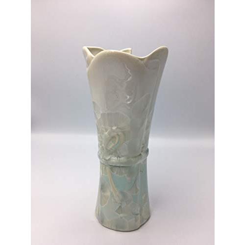 バッチャン焼き ギフト ホワイト ペールグリーングラデーション花瓶 中 Itya4zx7wi 花 ガーデニング Editorialdismes Com