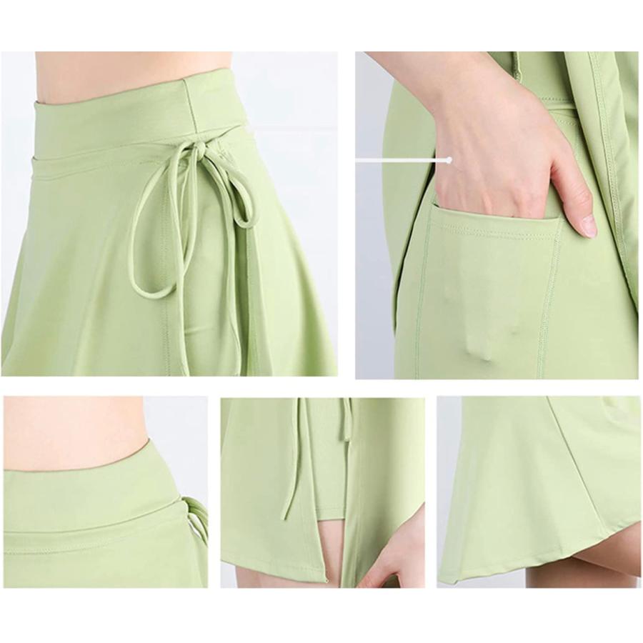 スポーツ スカート レディース テニススカート インナーパッツ付 ジム