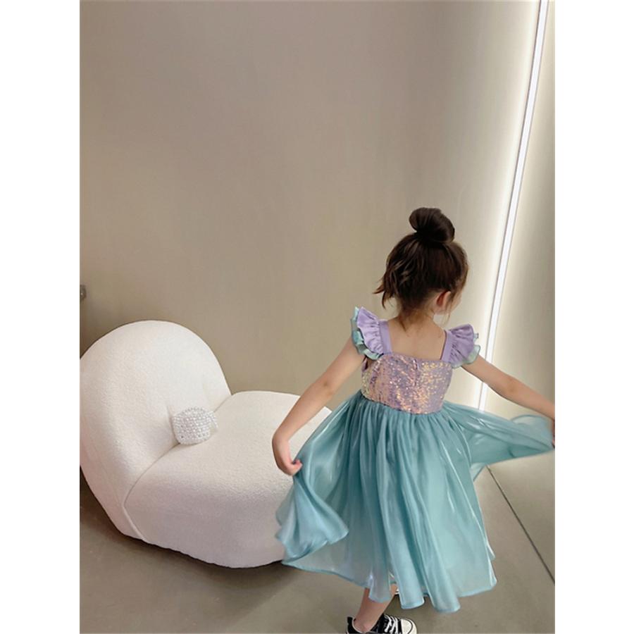 アリエル 子供 人魚姫ドレス 普段着 ワンピース ガールズ 姫風 キッズ