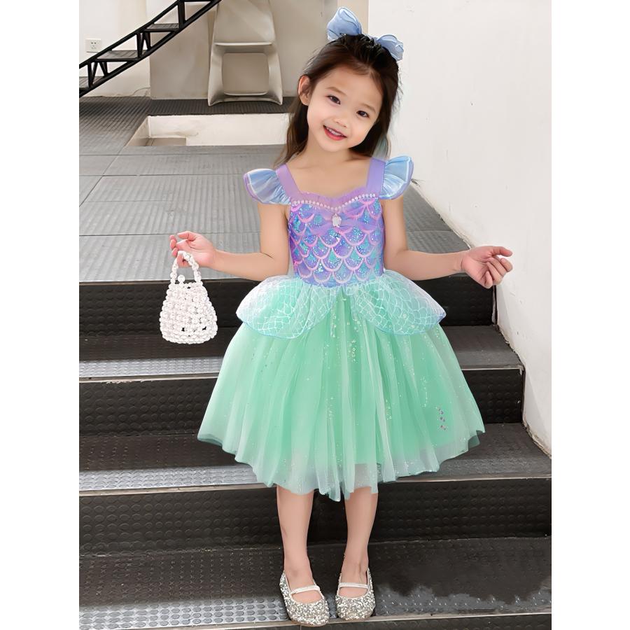 こどもドレス アリエル 人魚ドレス グリーン ピンク 人気の