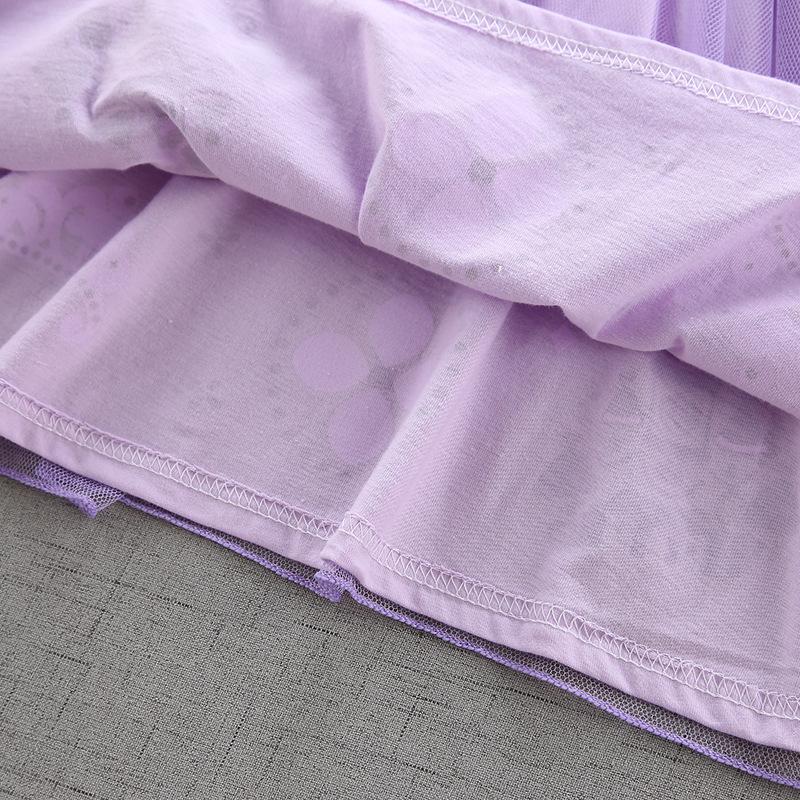 女の子大人気　紫ソフィアパープル　 プリンセスドレス 発表会 ガールズ 半袖　綿素材 ワンピース お姫様 子供 ドレス90cm〜130cm 衣装 |  | 06