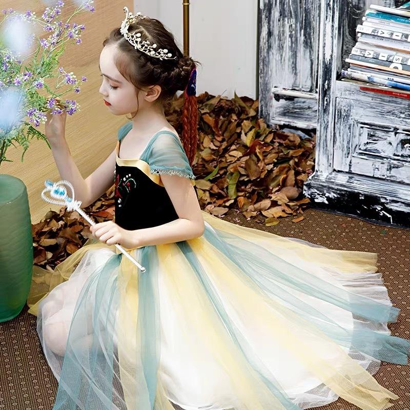 子供ドレス キッズ 女の子大人気 子供 衣装 雪の女王 アナ風 コスプレ
