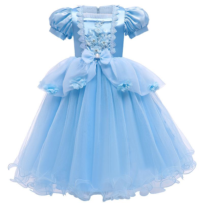 レス 子供 シンデレラ風 コスチューム 子供服 ロングドレス ワンピース 有名人芸能人