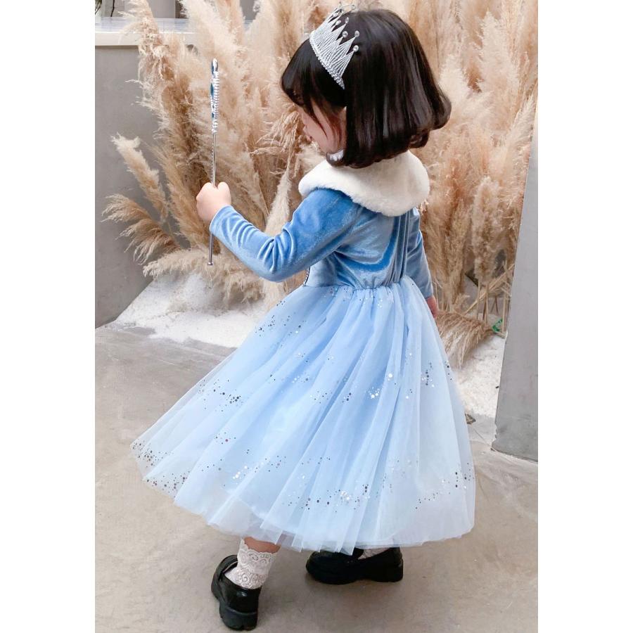 エルサ風プリンセスドレス 長袖 裏起毛付き 秋冬用 あったかキッズワンピース Amazon.co.jp: [MISOAMISO] 子供 ドレス キッズ 長袖 ワンピース 裏