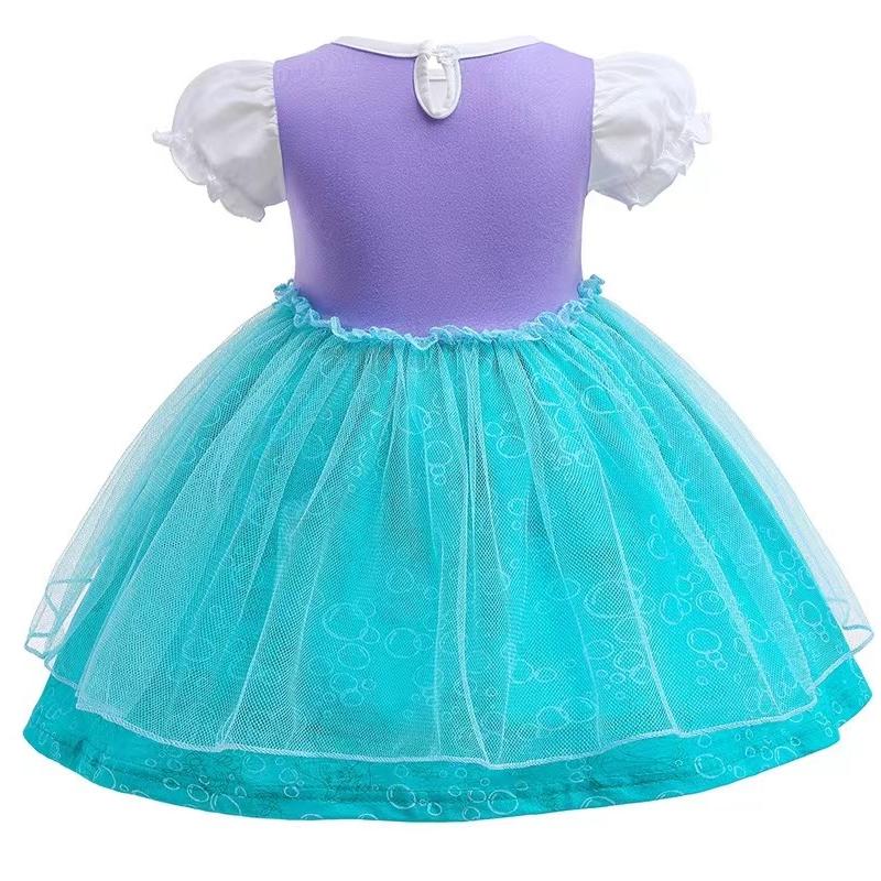 アリエル プリンセス ワンピース 普段着 半袖 綿素材90cm-130cm : トモ