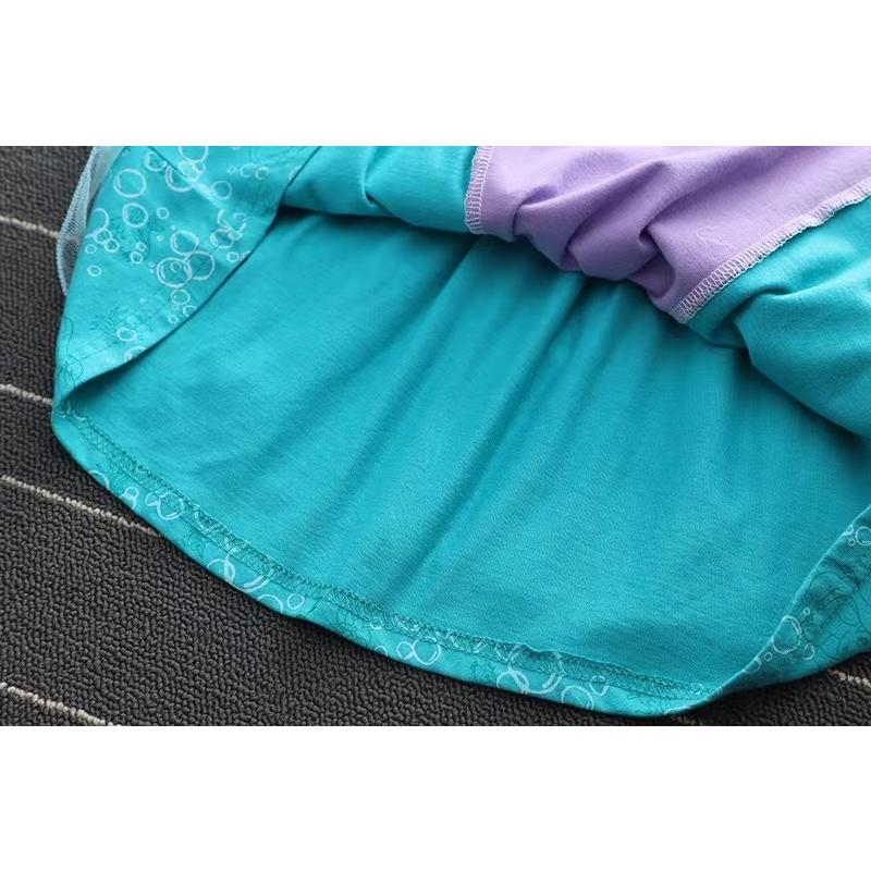 アリエル プリンセス ワンピース 普段着 半袖 綿素材90cm-130cm : トモ