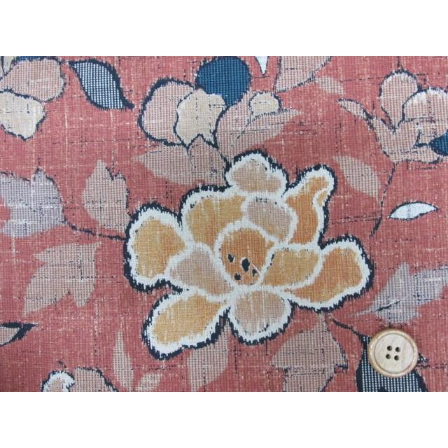 和柄 和風花柄 大柄 抜染生地 茶 Kts3707 A ともや手芸店 通販 Yahoo ショッピング