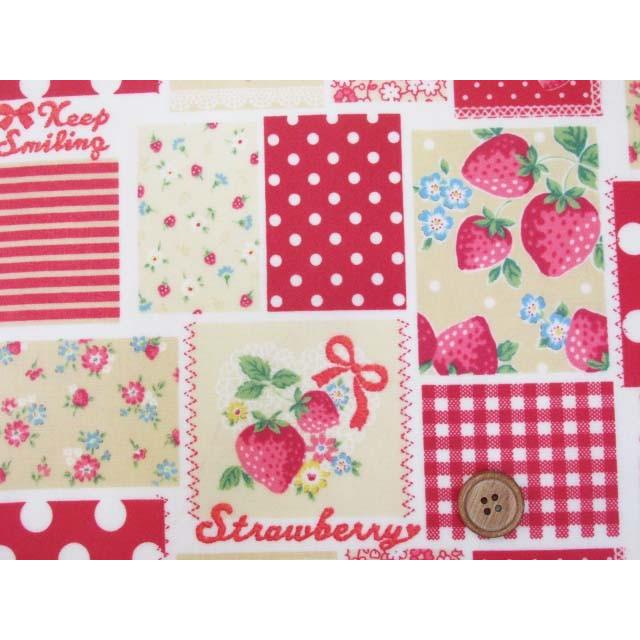ベリーコットン イチゴ パッチワーク柄 レッド シーチング生地 ラミネート つや消し Llo A ともや手芸店 通販 Yahoo ショッピング