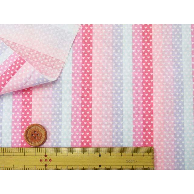 パステルポップ カラフルストライプ ハート柄 シーチング生地 Yk 1 ともや手芸店 通販 Yahoo ショッピング