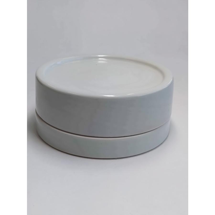 白磁陶硯丸型5吋】単品 陶硯 墨池 丸型硯 蓋付硯 書道用品 : 友良堂