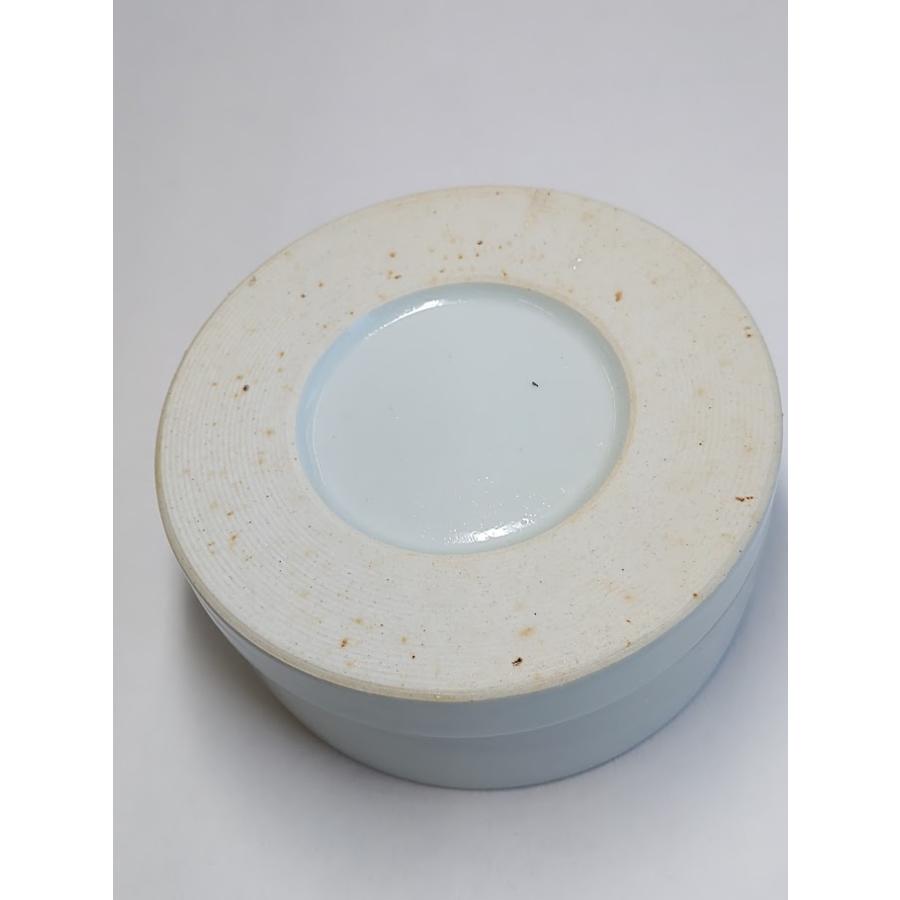 白磁陶硯丸型5吋】単品 陶硯 墨池 丸型硯 蓋付硯 書道用品 : 友良堂