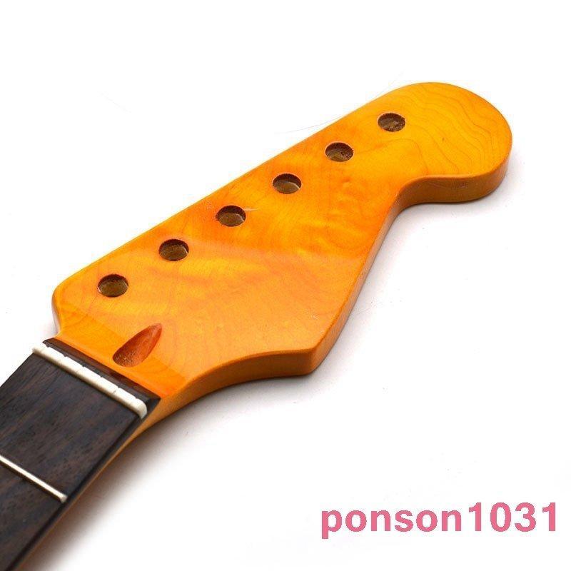 ギターネックトラ杢メイプルネックSTストラトタイプ交換用ネックギターパーツギターネックメイプルローズウッド指板｜tomoz-store｜03
