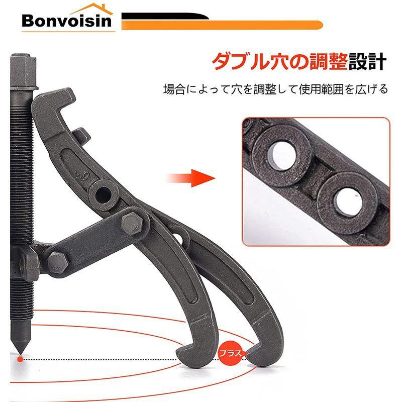 Bonvoisin ギアプーラー 2本爪 3本爪変更可能 50~300mm 高硬度 適用外径：150ｍｍ 外し プーラー プーリ抜き ギア  ファッションデザイナー