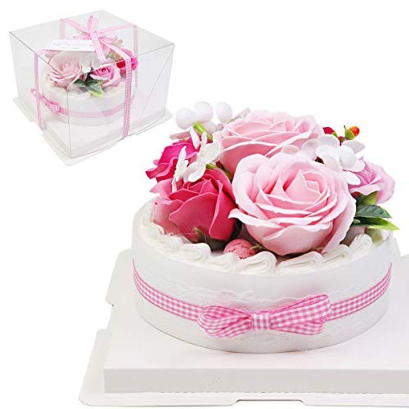 Alice Flower ソープフラワー ケーキ 誕生日 プレゼント ギフト 人気 豪華 ボックス ケース付き 薔薇 バラ 造花 スイーツ オカリナshop 通販 Yahoo ショッピング