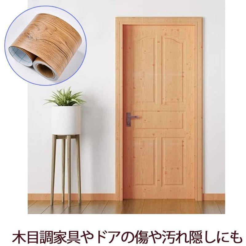 補修 リメイクシート トリムボーダー 木目 窓枠 扉 ドア 木枠 修理 10cm 5m 壁紙 シール 幅広 マスキングテープ 壁 補修 0 オカリナshop 通販 Yahoo ショッピング