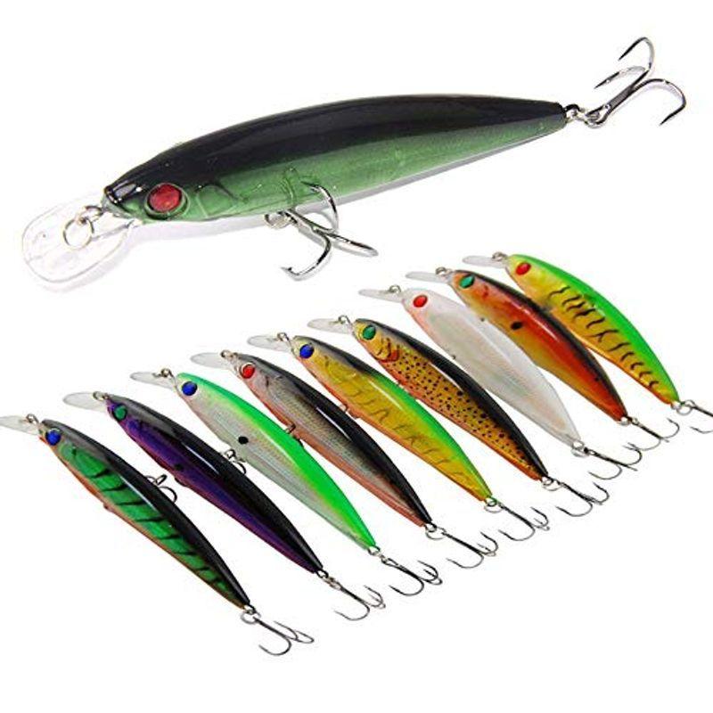 フローティングミノー ミノールアーセット バス トラウト 渓流釣り 管釣り 実績の爆釣多色 リップ付ミノー 表層 中層適用 10本 001 オカリナshop 通販 Yahoo ショッピング