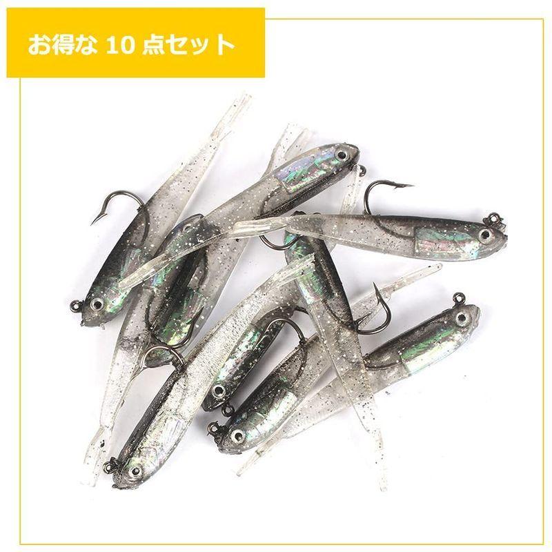 Goture ゴチュール ヒラメセット ワーム ソフトルアー ジグヘッド シーバス