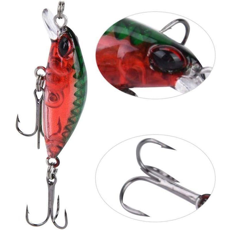 5pcs 釣りルアー 釣り餌 ハード釣りルアー Abs 炭素鋼フック材質 小型軽量 持ち運びが簡単 耐久性 魚タックルアクセサリー オカリナshop 通販 Yahoo ショッピング