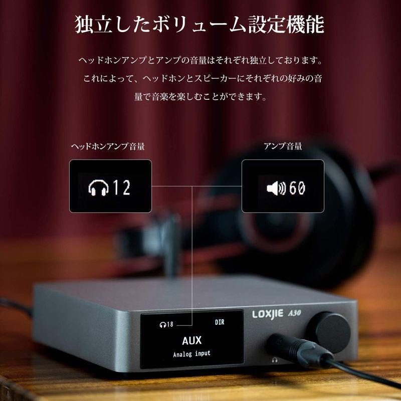 LOXJIE A30 パワーアンプ HI-FI ステレオ デジタルアンプ DAC ヘッドホンアンプ 一体「MA12070」アンプIC搭載/E LOXJIE A30 パワーアンプ HI FI ステレオ デジタルアンプ DAC ヘッドホンアンプ 一体 MA12070 アンプIC搭載/E