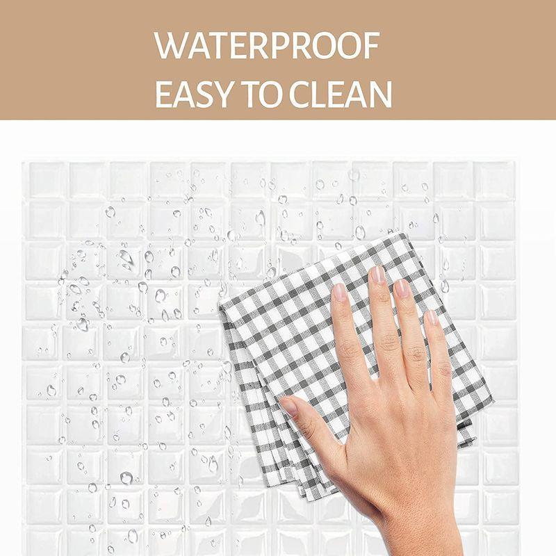 売れ筋 真っ白 四角 Morcart 住宅設備 タイルシール はがせる キッチン 耐熱 洗面所 Tomozoo店の売れ筋 真っ白 はがせる 3d モザイクタイルシート Tomozoo店 壁紙シール 防水 Di