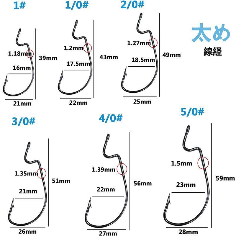 お気に入り 太軸 高靭性 ワームフック オフセットフック 管付 100本3 0号黒 ワイドゲイプ バス釣りフック 根魚 釣り針 釣り針 Www We Job Com