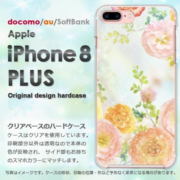 iPhone8plus ケース 透明 カバー アイフォン ゆうパケ送料無料 スマホ  花柄（B）/i8plus-M945｜tomsawyer-shop