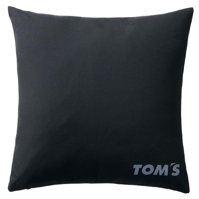TOM'S（トムス） ロゴクッション（黒・グレー）ブラック カー用品 カー
