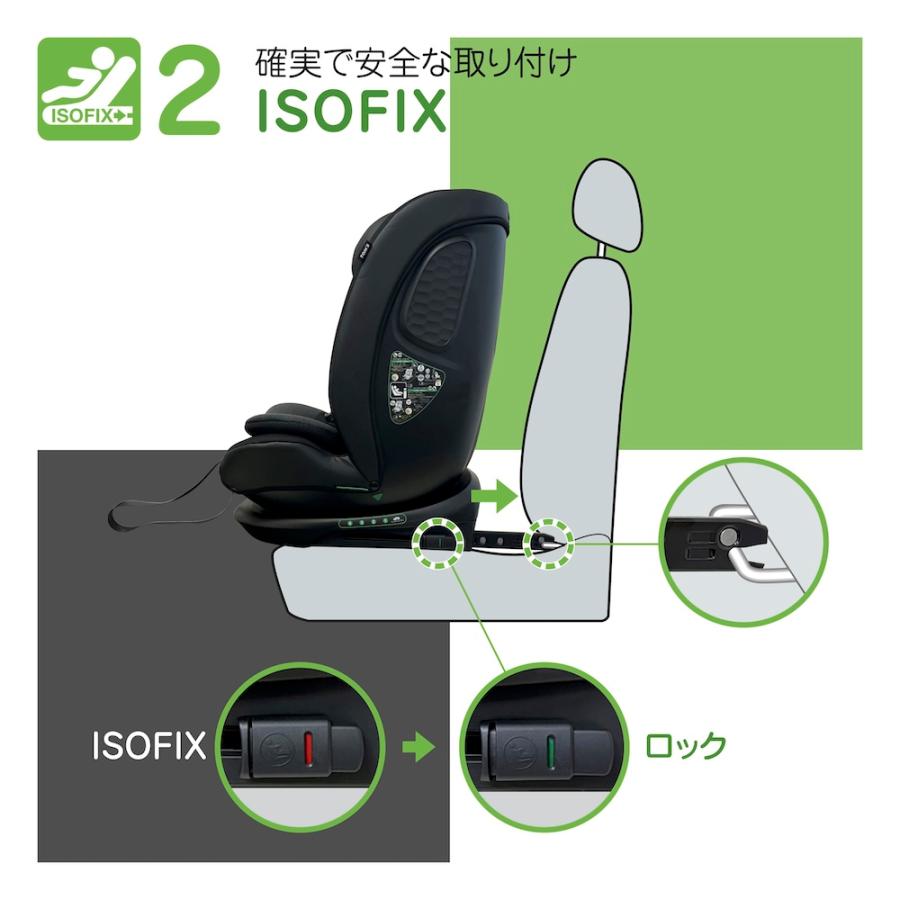 チャイルドシート ISOFIX 【本体＋シートマット】セット車用品 1歳から11歳まで 送料無料 取り付け簡単 150cmまで対応 孫 プレゼント R129  TOM'S トムス 公式の画像