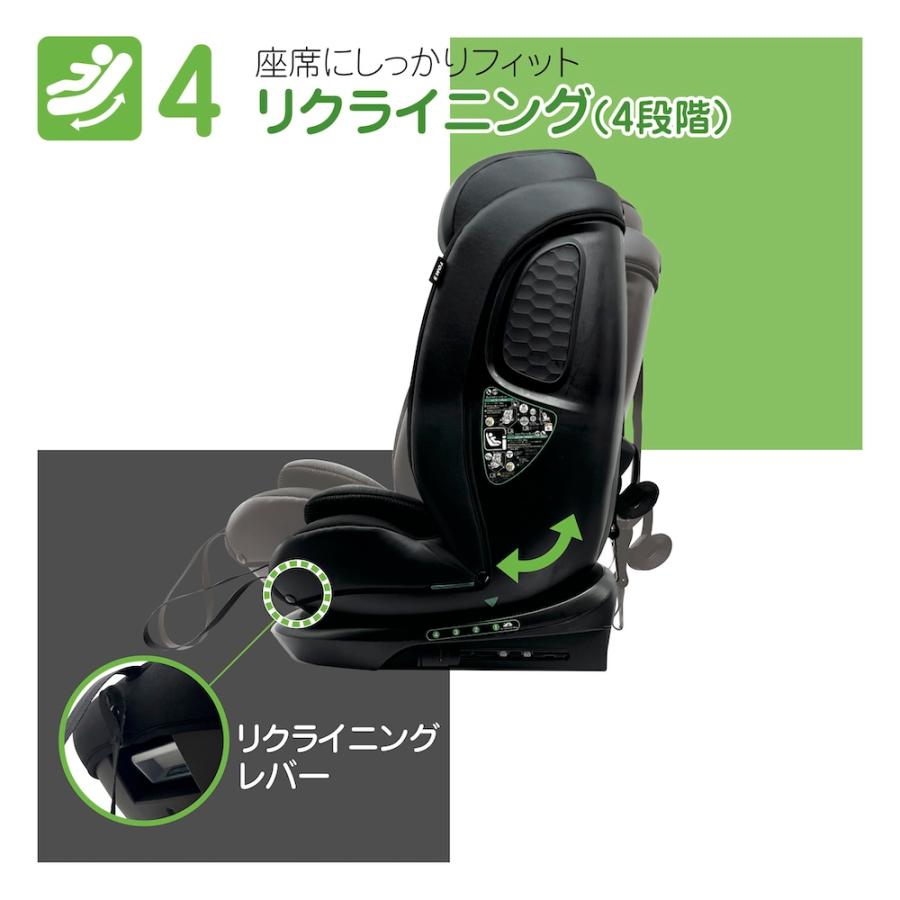 チャイルドシート ISOFIX 【本体＋シートマット】セット車用品 1歳から11歳まで 送料無料 取り付け簡単 150cmまで対応 孫 プレゼント R129  TOM'S トムス 公式の画像