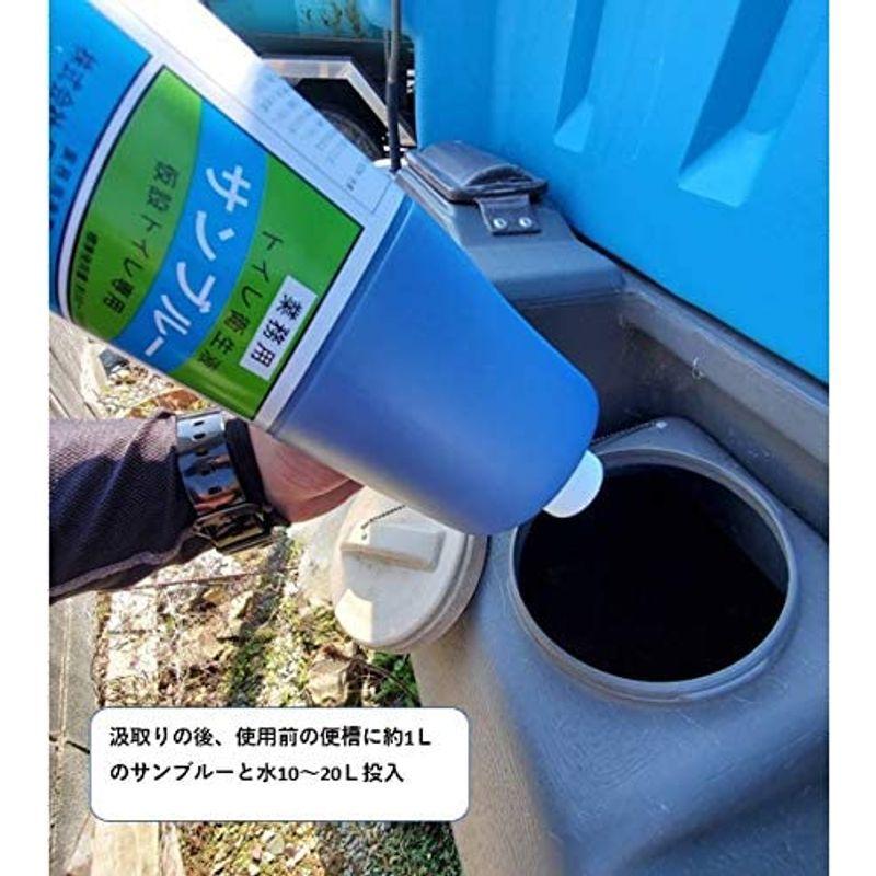 正規代理店 まとめ買い サンブルー 1リットル 6本 防虫 ウジ虫対策 仮設トイレ消臭剤 ブルー液 トイレ洗剤 Taaluqstore Com