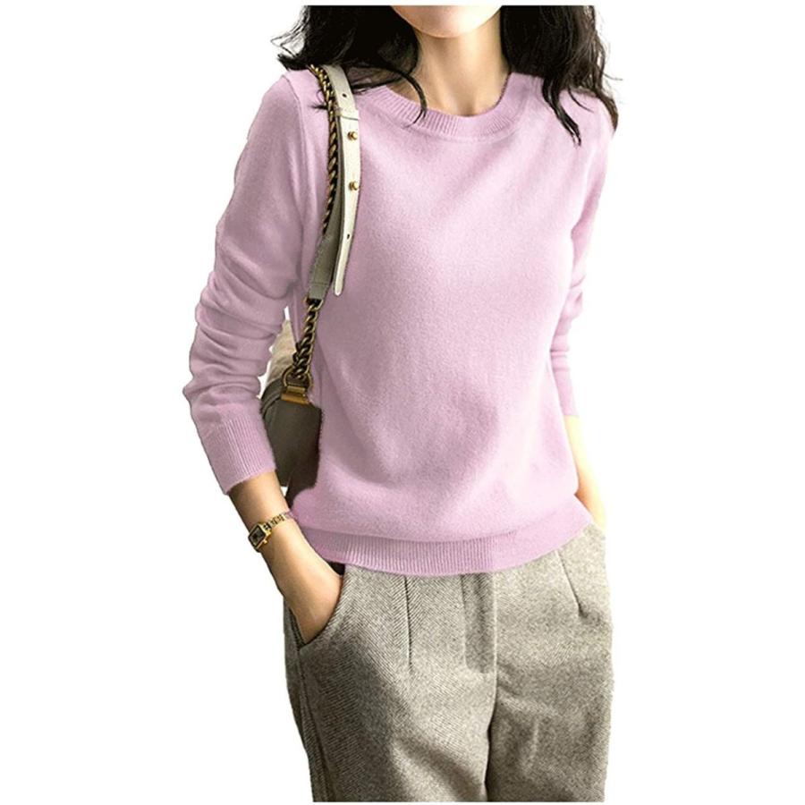 ライオンガーデン Lg5 Pk L 春 ニット トップス 長袖 上品 コーデ きれい エレガント カットソー カジュアル 着痩せ きやせ ２０１３新入荷