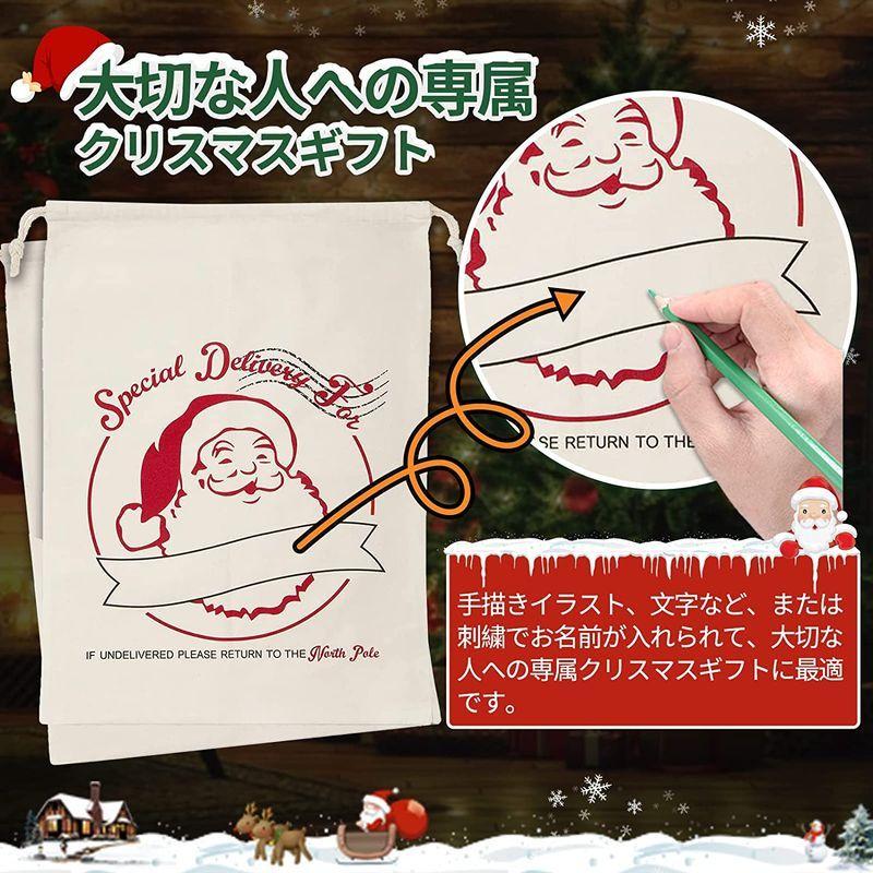 Gokei 巾着袋 クリスマス プレゼント 袋 巾着 特大 50 70cm 2枚 キャンバス ラッピング袋 ギフトバッグ クリスマスプレゼン ラッピング ケーキ箱 Cantinettavini It
