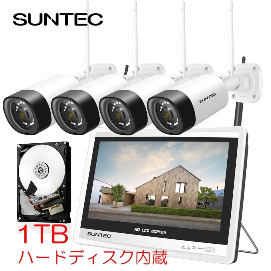 モニタ付ワイヤレス防犯カメラセット（1TB) Amazon.co.jp: JENNOV 防犯カメラ モニター付き 防犯カメラ