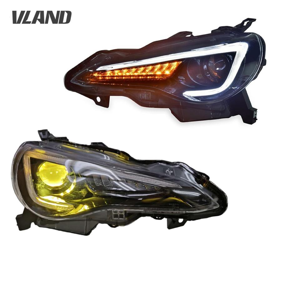 VLAND VLAND 86 ロービームにイエロー発光LEDバルブ付属 流れる