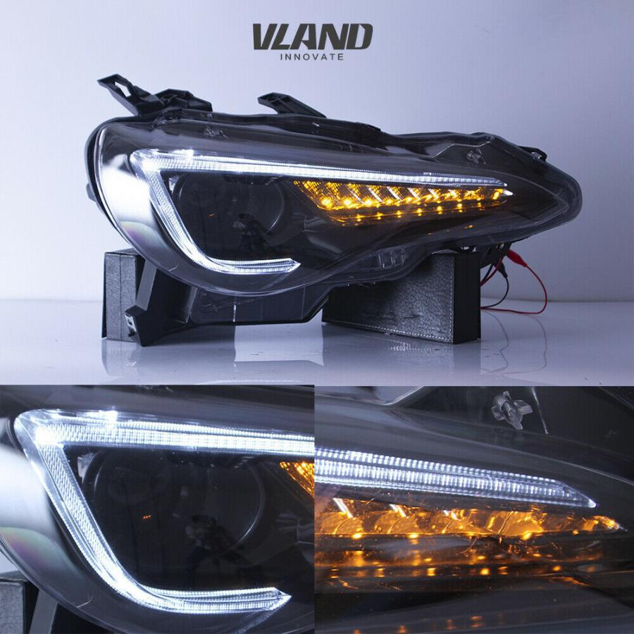VLAND VLAND 86 ロービームにイエロー発光LEDバルブ付属 流れる