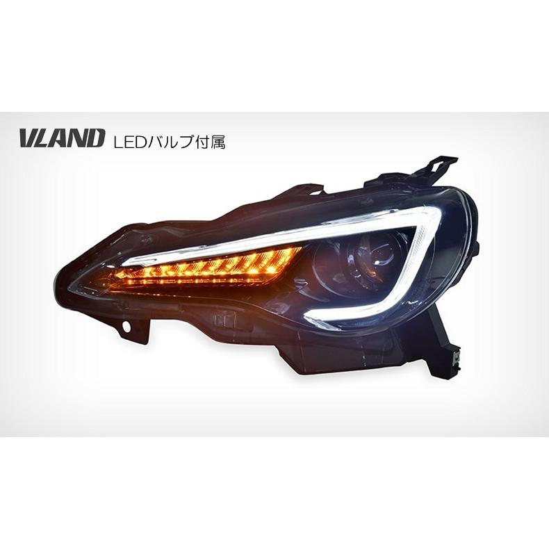VLAND VLAND 86 ロービームにイエロー発光LEDバルブ付属 流れる