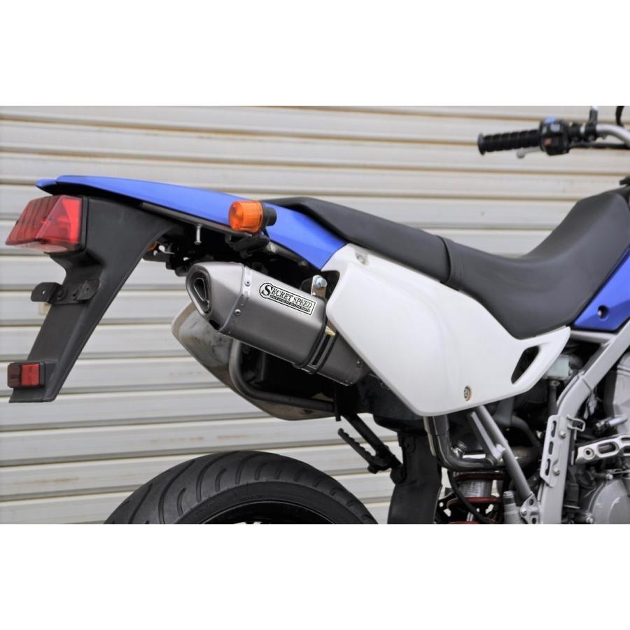 SECRET SPEED★カワサキ Dトラッカー250/ KLX250 FI インジェクション専用 スリップオン マフラー ソリッド サイレンサー モタード 異形｜tomutaun｜02