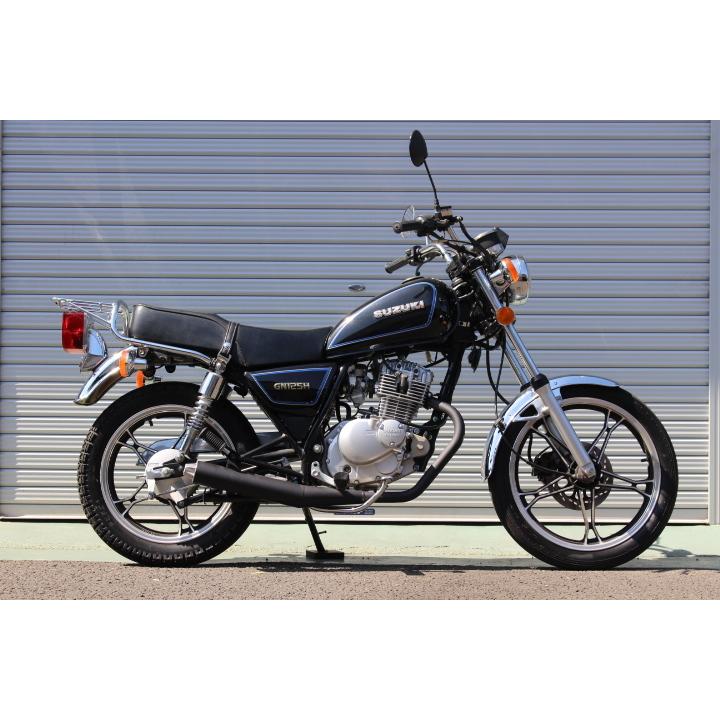 スズキ GN125・GN125H・GN125-2F用エキゾーストマフラー QUIET　耐熱ブラック　ORM製 クワイエット｜tomutaun｜02