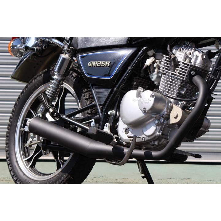 スズキ GN125・GN125H・GN125-2F用エキゾーストマフラー QUIET　耐熱ブラック　ORM製 クワイエット｜tomutaun｜03