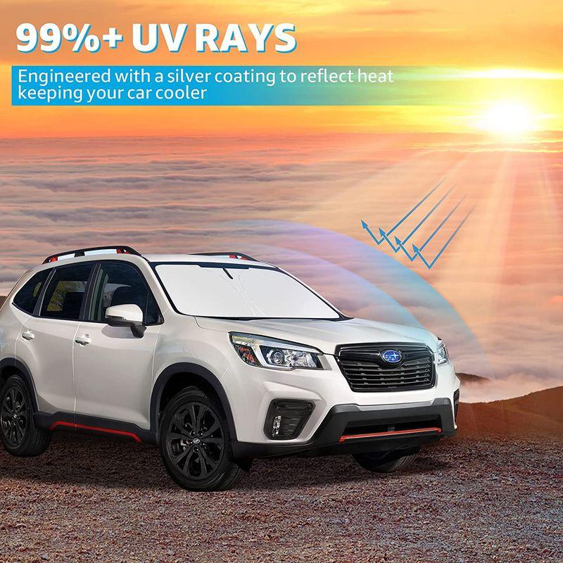 フロントガラス サンシェード 折りたたみ式 サンシェード プロテクター カスタムフィット 21 19 スバル フォレスター